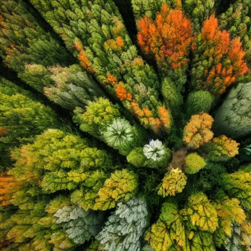 Image similar to a city of giants made of foliage