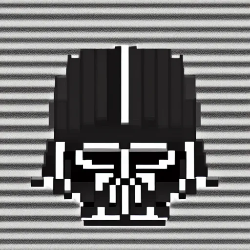 Prompt: darth vader helmet pixel art