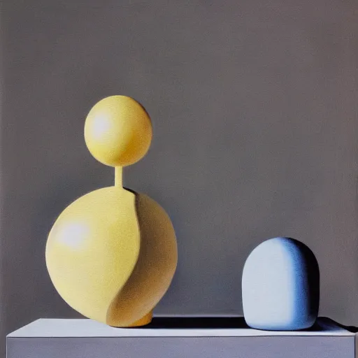 Image similar to painting of an abstract sculpture still life by the caretaker and tadao ando