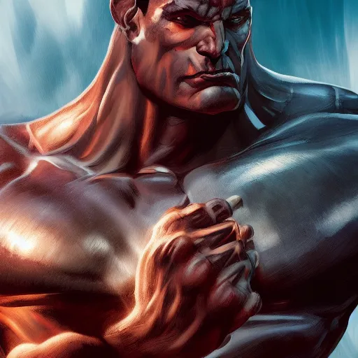 Image similar to Colossus from X-Men Marvel Comics, hyperdetailed, artstation, cgsociety, 8k