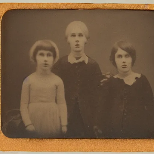 Image similar to daguerreotype of creepy spirits