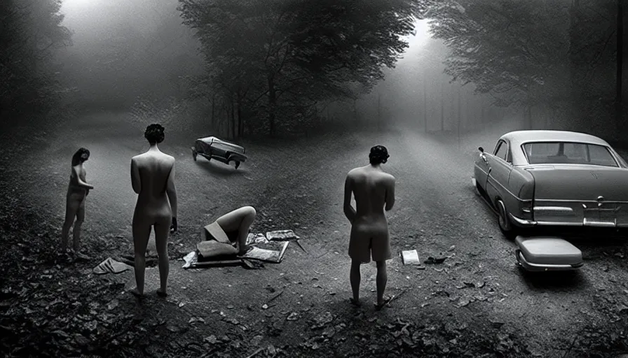 Prompt: the two complementary forces that make up all aspects and phenomena of life, by gregory crewdson