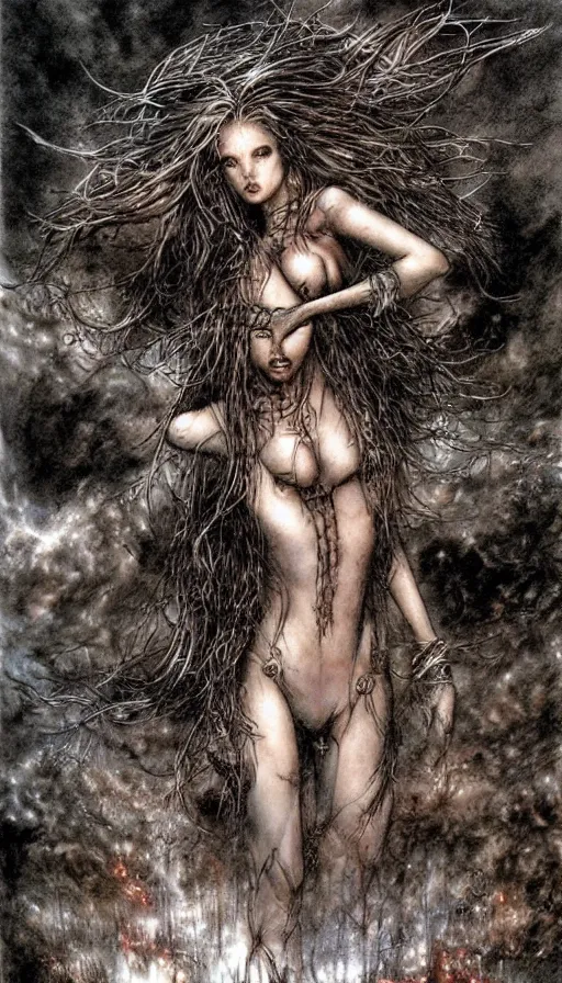 Image similar to the end of the world, by luis royo,