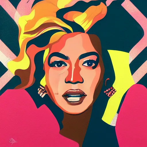Image similar to Beyonce profile picture by Sachin Teng, asymmetrical, Organic Painting , Matte Painting, geometric shapes, hard edges, graffiti, street art:2 by Sachin Teng:4
