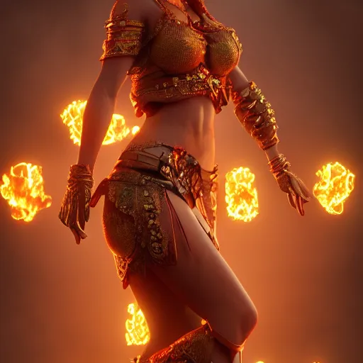 Prompt: wonderful princess of fire with fair skin, ornate 8 k gorgeous intricate detailed, accent lighting, dramatic light, octane render