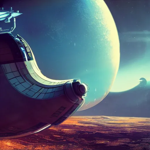 Image similar to scifi spaceship landing on a candy planet, hyperrealistic, ultra realistic, realistic, highly detailed, epic, HD quality, 8k resolution