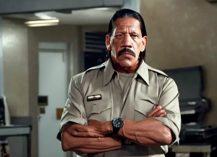 Prompt: film still of danny trejo as jethro gibbs in ncis, 8 k