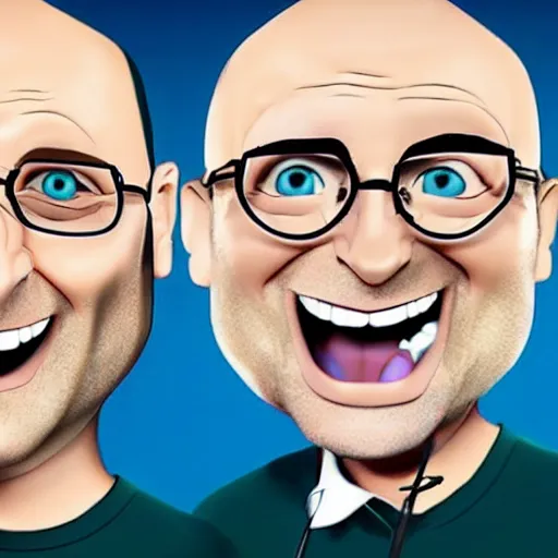 Image similar to phil collins in the style of disney animation