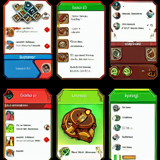 Prompt: A modular GUI elements to create your own custom cards by GUI, card game, TCG and pinterest