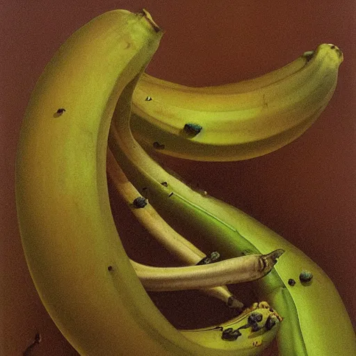 Image similar to rotten banana made by Zdzislaw Beksinski
