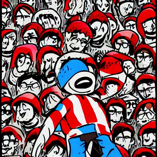 Image similar to wheres waldo art by walter wick