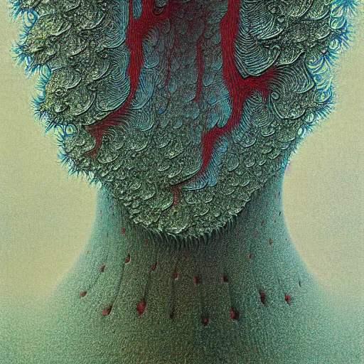 Image similar to fractal, julia set by beksinski