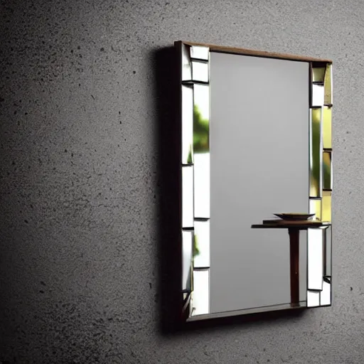 Image similar to A mirror that shows you a alternative universe