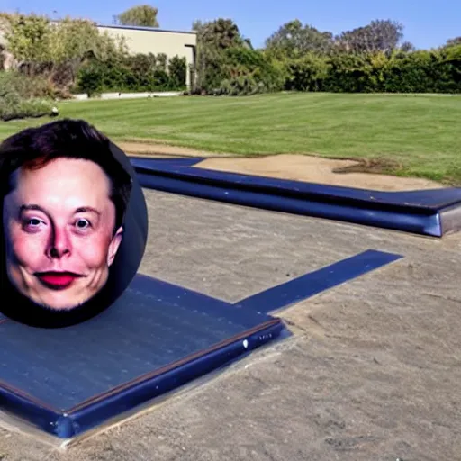 Prompt: elon musk sun tanning on marts