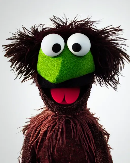 Image similar to an award winning portrait photograph of Animal is a Muppet character