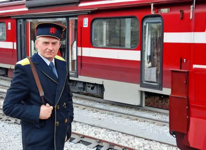 Image similar to train driver of the Russian Railways