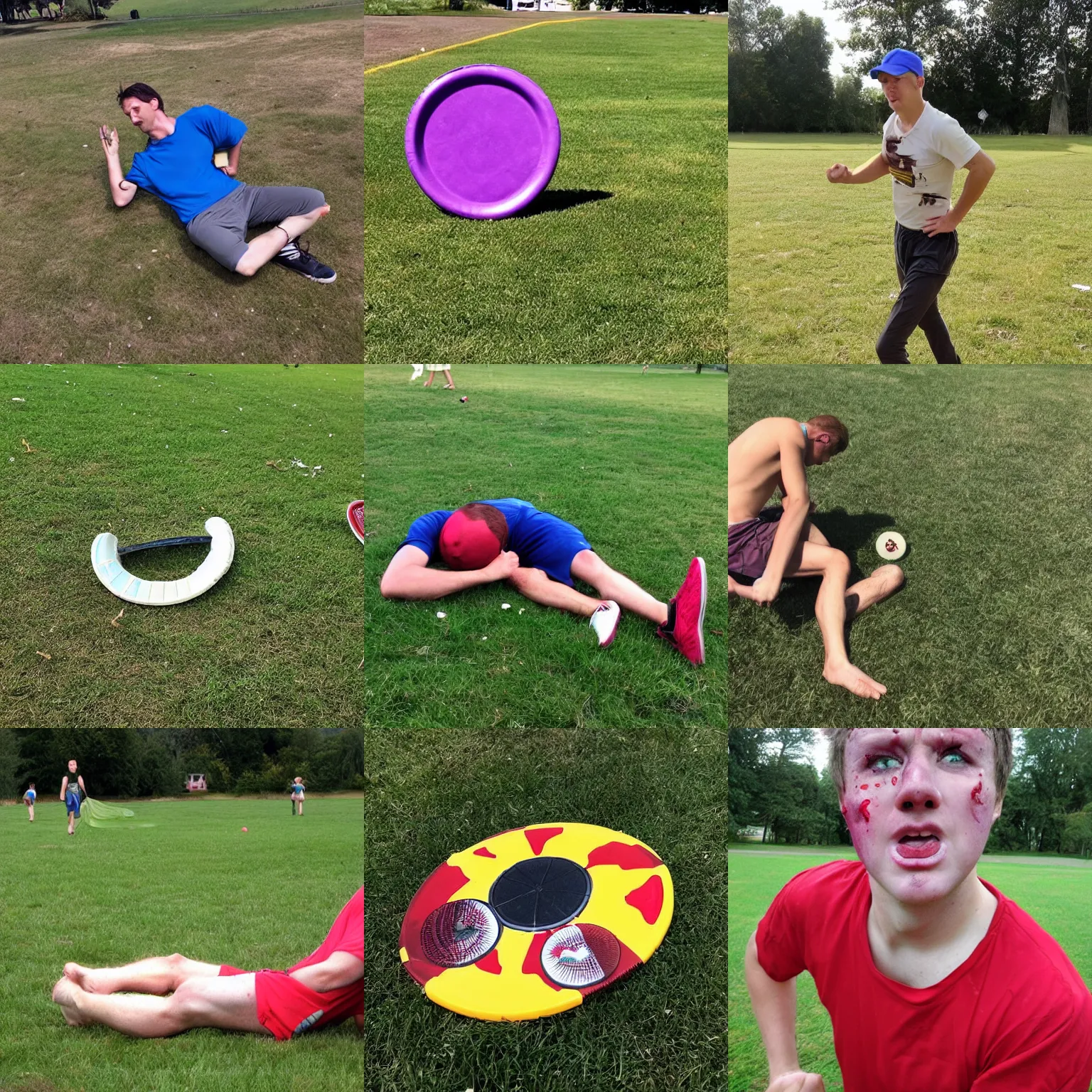 Prompt: severe frisbee injury