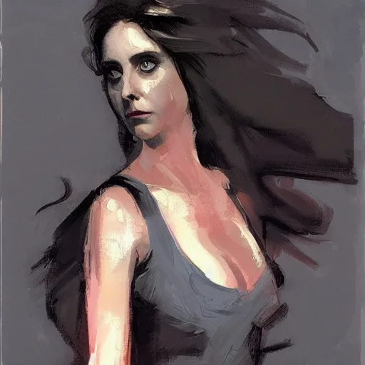 Prompt: alison brie as cortana, intricate, elegant, highly detailed, greg manchess, mucha, liepke, ruan jia, jeffrey catherine jones, ridley scott