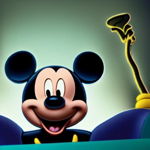 mickey mouse holding a giant joint while sitting on a | Stable ...