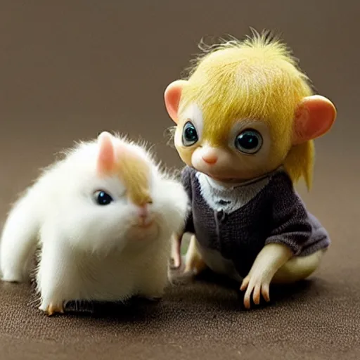 Image similar to gollum as a calico critters