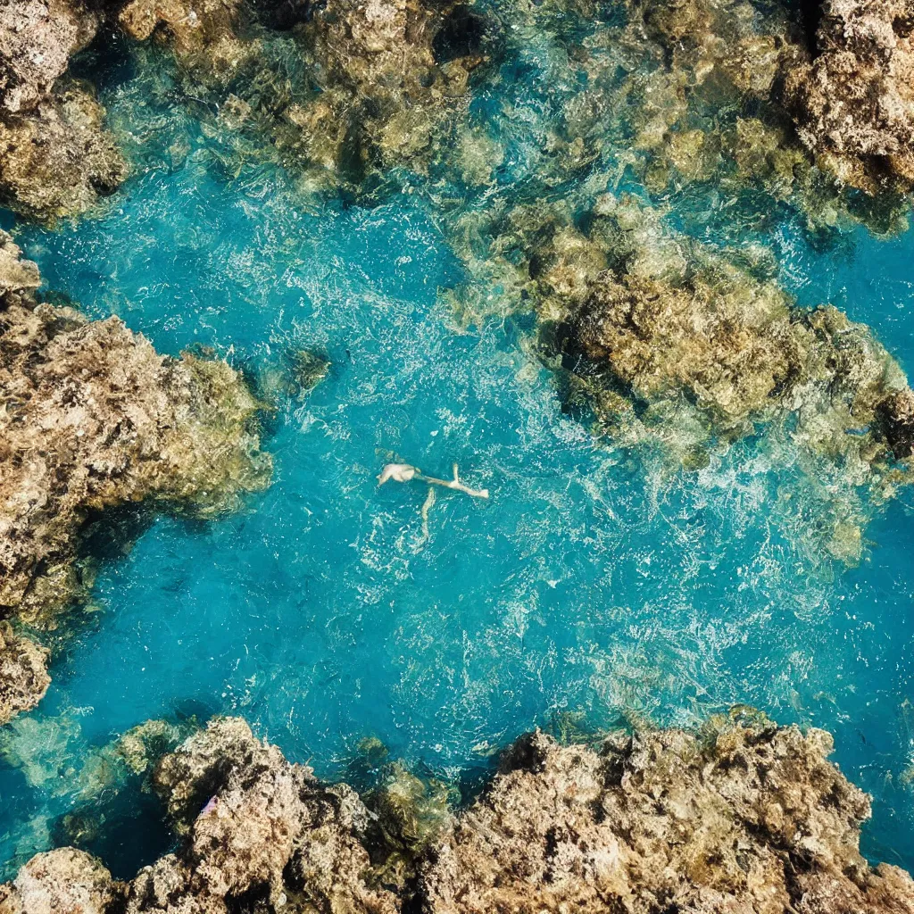 Image similar to swimming in the Mediterranean, looking up to the surface