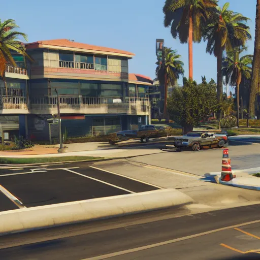 Image similar to pembroke pines florida in gta 5, 8k octane 3D render