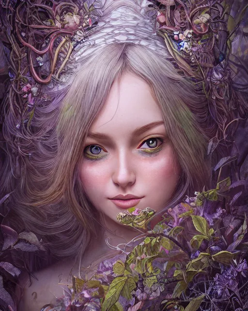 Prompt: A beautiful maid in a magical forest, beautiful face, very detailed face, fantasy art, in the style of JOHN STEPHENS, illustration, epic, fantasy, intricate, hyper detailed, artstation, concept art, smooth, sharp focus