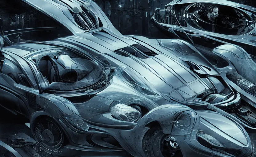 Prompt: sport car, hyperrealistic mixed media, stunning 3d render inspired art by P. Craig Russell and Barry Windsor-Smith + perfect facial symmetry + dim volumetric lighting, 8k octane beautifully detailed render, post-processing, extremely hyperdetailed, intricate futuristic mechanic parts, epic composition, grim yet sparkling atmosphere, cinematic lighting + masterpiece, trending on artstation
