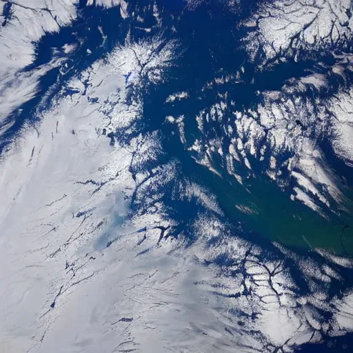 Image similar to aereal view of norway from the international space station