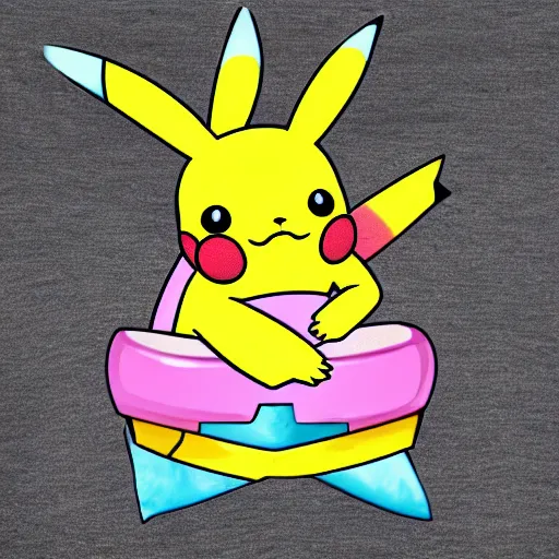 Image similar to cotton candy pikachu