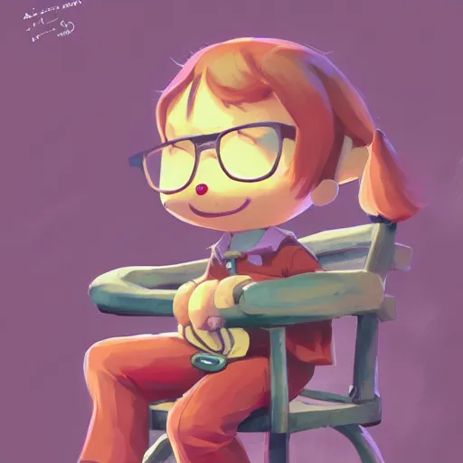 Image similar to chair that is a frog, animal crossing, official fanart behance hd artstation by Jesper Ejsing, by RHADS, Makoto Shinkai and Lois van baarle, ilya kuvshinov, rossdraws