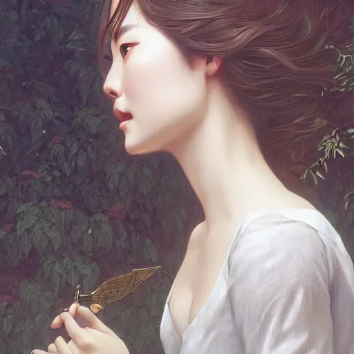 Image similar to ultra realistic illustration of song hye - kyo, intricate, elegant, highly detailed, digital painting, artstation, concept art, smooth, sharp focus, illustration, art by artgerm and greg rutkowski and alphonse mucha