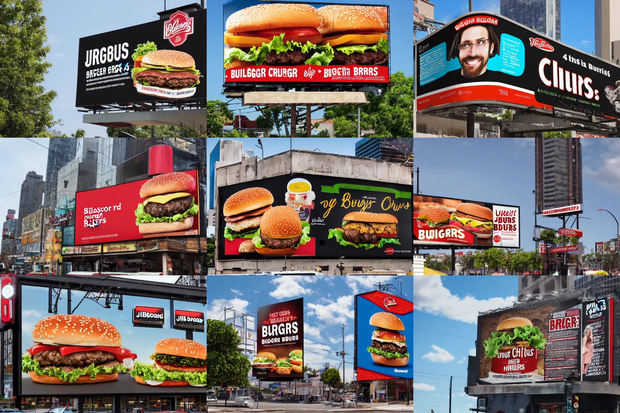 Prompt: billboard advertisement for jesus christ burgers, detailed, 4 k, depth of field