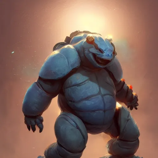 Prompt: Blastoise , Greg rutkowski, Trending artstation, cinematográfica, digital Art