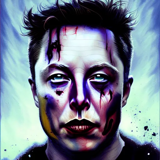 Prompt: color head portrait of elon musk as a zombie, 7 days to die zombie, gritty background, fine art, award winning, intricate, elegant, sharp focus, cinematic lighting, digital painting, 8 k concept art, art by michael hussar, art by brom, art by guweiz and z. w. gu, 8 k