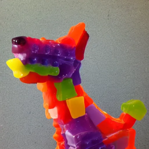 Image similar to dog made of gummy