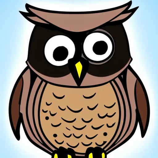 Prompt: a cartoon owl