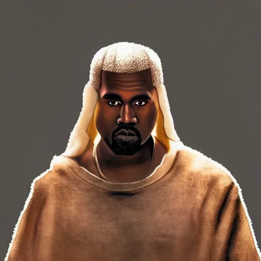 Image similar to kanye west as a jesus, Cinematic, Portrait, Ultra-HD, Beautiful Lighting, insanely detailed and intricate, 35mm, elegant, ornate, hyper realistic, super detailed