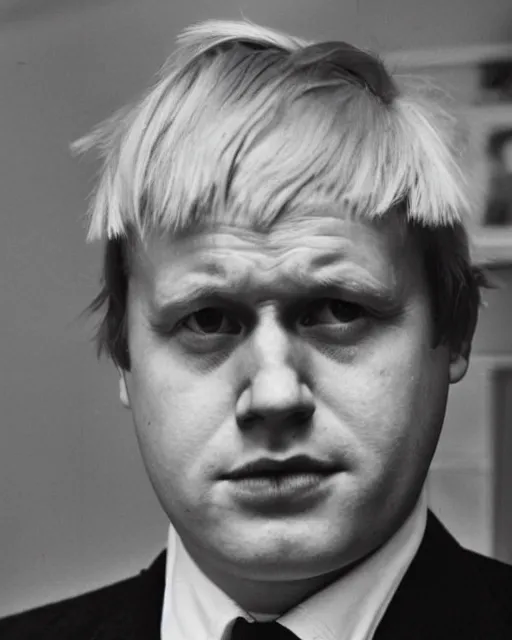 Prompt: a 1 9 6 0 s portrait of a looking like boris johnson