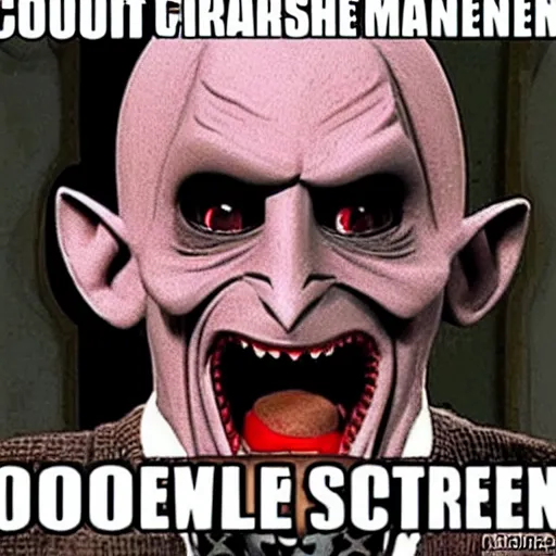 Image similar to count orlok trollface meme