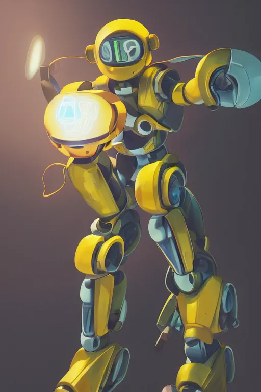 Image similar to metabots medabots medarotto medarot robot minimalist comics helmet mask neon cybereye, behance hd by jesper ejsing, by rhads, makoto shinkai and lois van baarle, ilya kuvshinov, rossdraws global illumination ray tracing hdr radiating a glowing aura