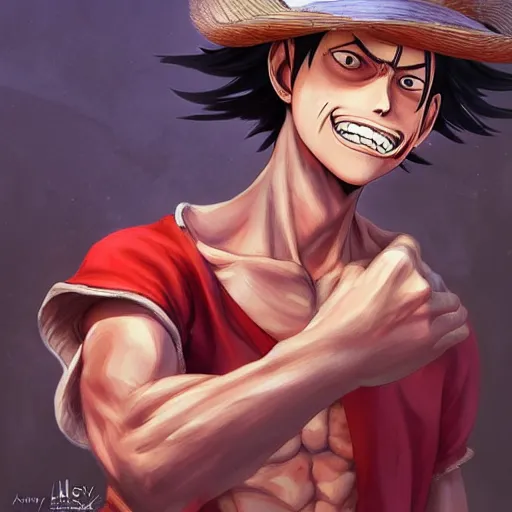 Image similar to Luffy , digital art by Mandy Jurgens and Irina French and Heraldo Ortega , hyperdetailed, artstation, cgsociety