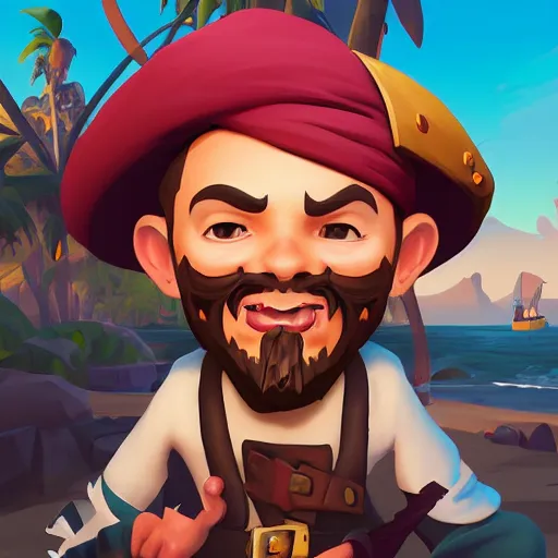 Image similar to painting jack the pirate on sea of thieves game avatar hero smooth face median photoshop filter cutout vector behance hd by jesper ejsing, by rhads, makoto shinkai and lois van baarle, ilya kuvshinov, rossdraws, illustration, art by ilya kuvshinov and gustav klimt