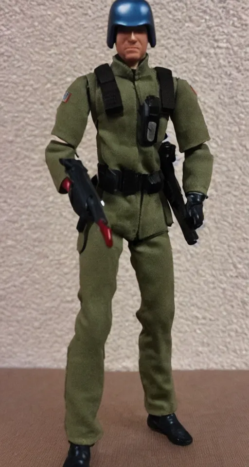 Image similar to 1 9 8 0 hasbro style gi joe action figure, full body, highly detailed, sci fi, joytoy, hasbro black series, photorealistic