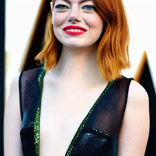 Image similar to emma stone as avocado