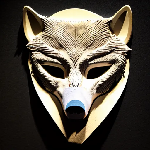 Image similar to mask of wolf - god, studio photo