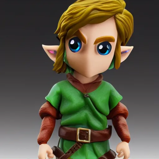Image similar to a small silicone toy of link, 4 k, realistic, silicone art.