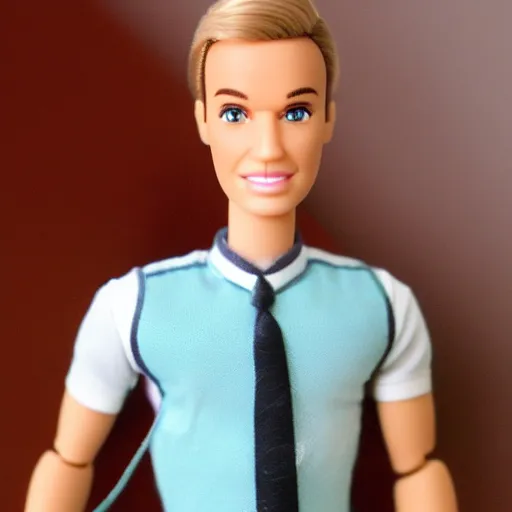 Prompt: Roger Clark as a Barbie doll