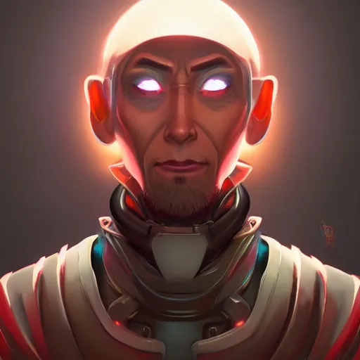 Image similar to portrait of yoshimitsu, mattepainting concept blizzard pixar maya engine on stylized background splash comics global illumination lighting artstation lois van baarle, ilya kuvshinov, rossdraws