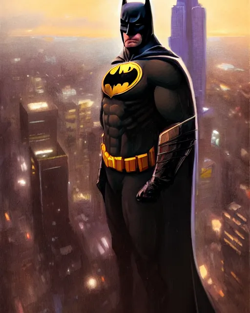 Prompt: jeff bezos as batman looking over seattle, medium shot close up, details, sharp focus, illustration, by jordan grimmer and greg rutkowski, trending artstation, pixiv, digital art